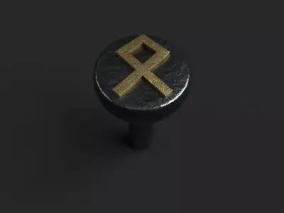 Forged Rivets Large Decorative Rune Elements 19 Pack 5 Textures Low-poly 3D model