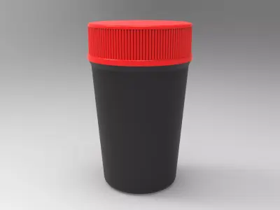 Cilyndrical container Free 3D model