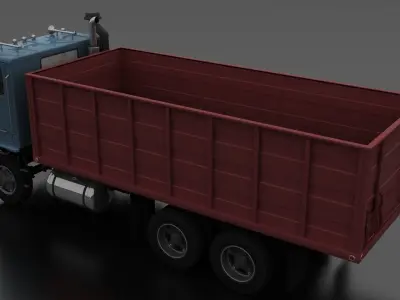 W-Series WT-9000 Grain Truck 1974 Low-poly 3D model