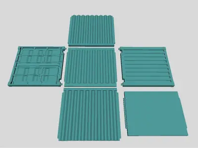 Printable Shipping Containers for H0 Scale Railroad Miniature 3D print model