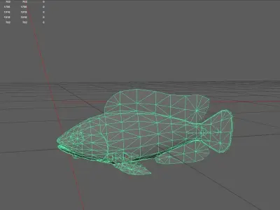 Snapper Low-poly 3D model 17