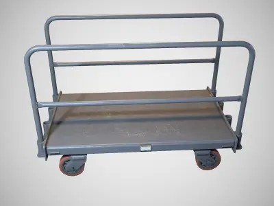 Warehouse Push Cart - Game ready prop Low-poly 3D model