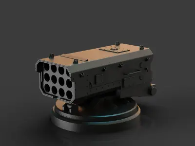 sci-fi missile launcher M-12 3D model