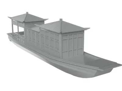 Wooden Boat 3D print model