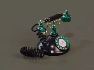 Antique phone 3D model