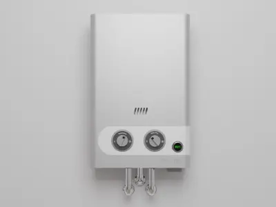 Gas water heater 3D model