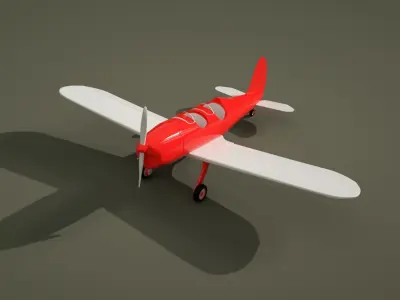 toy plane 3D model by Marcos3DModels from CGTrader