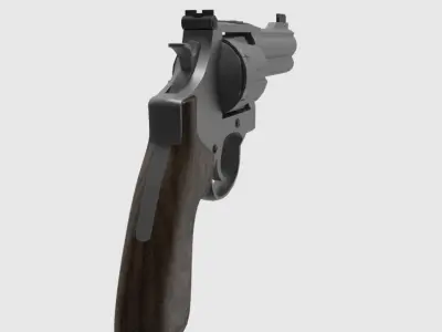 revolver 625 Low-poly 3D model