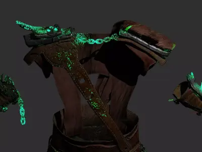 Riftforged Battle Armor Magic Mace Realistic GameReady 3D Low-poly 3D model