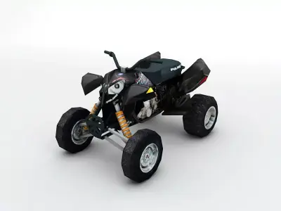  2007 Polaris Outlaw 525 ATV Low-poly 3D model