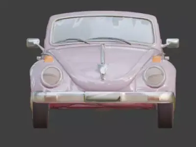 Stylized 3D Valentine Convertible Car Model Low-poly 3D model