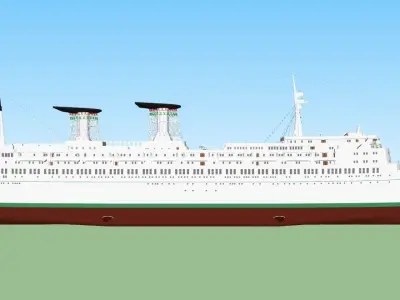 SS Michelangelo Low-poly 3D model