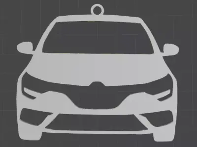 Renault Megane 4 Car Rearview Mirror Ornament - Key Chain 3D print model