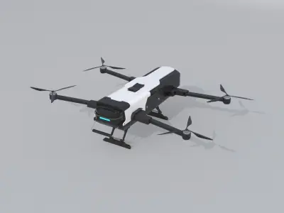 Food Delivery Drone quad copter 3D model
