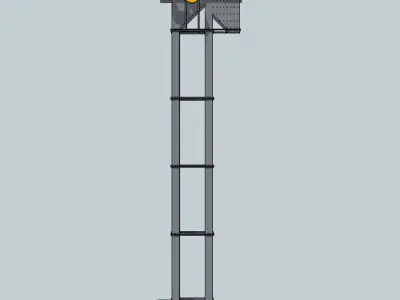 Bucket Elevator Low-poly 3D model