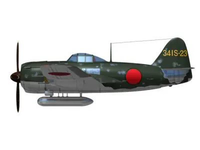 Kawanishi N1K1-Ja Shiden Type11 kou 3D model