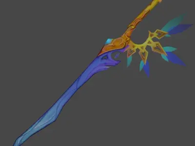 stylized blade Low-poly 3D model