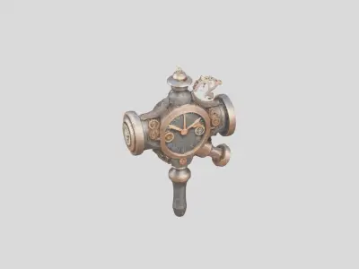 Steampunk Cog Hammer 3D Model Low-poly 3D model
