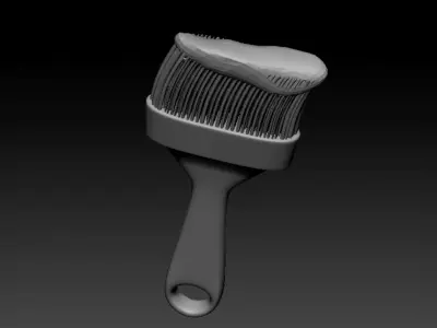 Brush painting 3D model