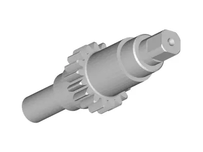 Gear shaft 3D print model