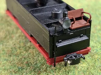 D-Feldbahn Locomotive HF with tender 1-87 H0f600mm resin 3D print model
