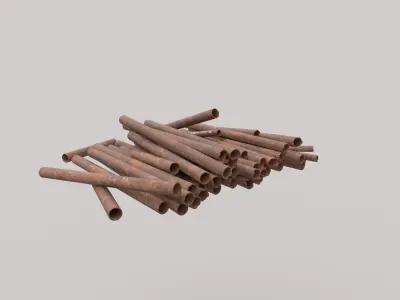 Rusty Pipes Low-poly 3D model purchase