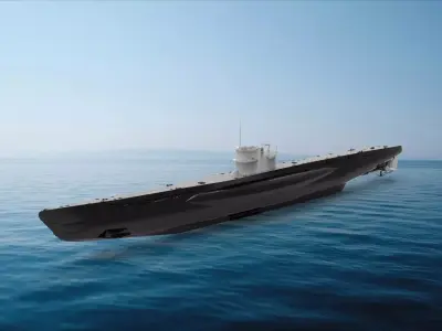 Type VII submarine 3D model purchase