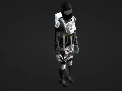 Robot Soldier - Assault Soldier Low-poly 3D model 22