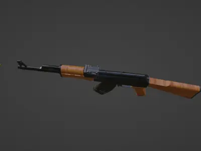 AK-47 Rifle Low-poly 3D model purchase