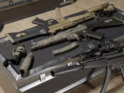 MP5 A2 - Game Ready - Low-poly 3D model