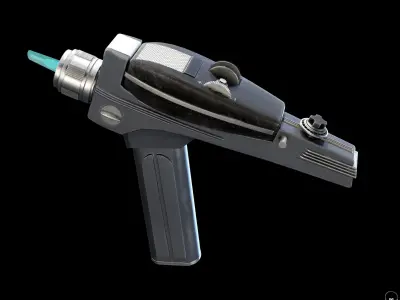 Starfleet Phaser Low-poly 3D model