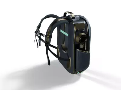 Sci-Fi Backpack - Modular Combat Pack  3D model