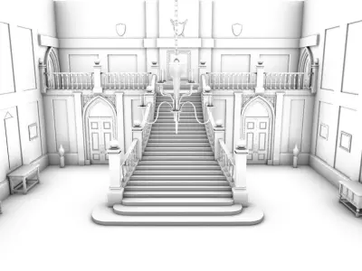 Victorian Entrance Hall 3D model