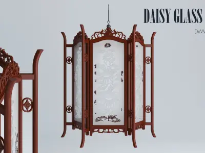 DAISY GLASS LANTERN 3D model