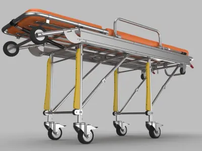 Gurney Stretcher 3D model