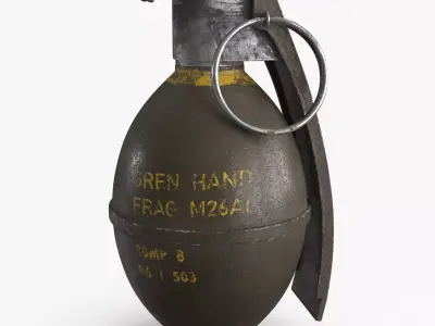 Hand Grenade v3 Low-poly 3D model