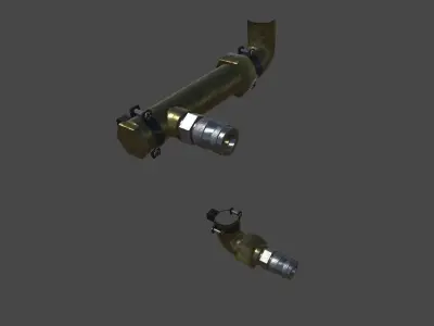 Pneumatic Pipes - PBR  Low-poly 3D model