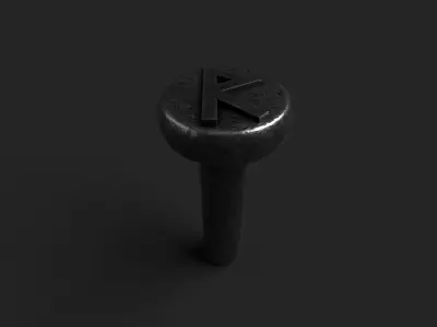 Forged Rivets Large Decorative Rune Elements 19 Pack 5 Textures Low-poly 3D model