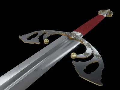 The Tizona Sword of the Cid Low-poly 3D model