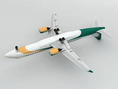 Embraer Lineage 1000 Airliner  Low-poly 3D model