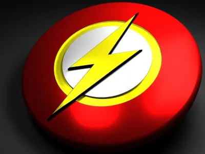 flash logo Low-poly 3D model