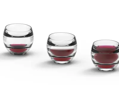 Glass wine  3D model