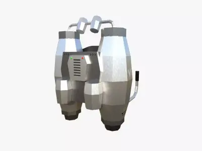 Jetpack Low Poly A05 - SciFi Character Design Low-poly 3D model