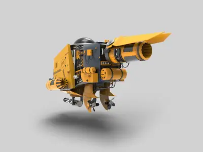 Submarine futuristic robot 3D model