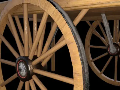 Old Cart Free 3D model