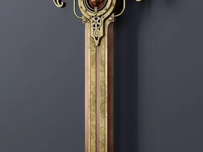 Steampunk melee weapon set 3D model