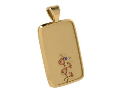 Military Style Snake Pendant 4102 3D print model