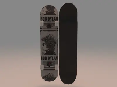 Bob Dylan Music Cover Skateboard Skate 3D model