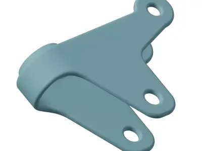 Plastic Castor Wheel Bracket Toy 3D model