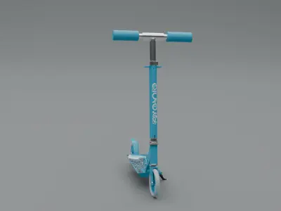 Electric scooter Low-poly 3D model shop